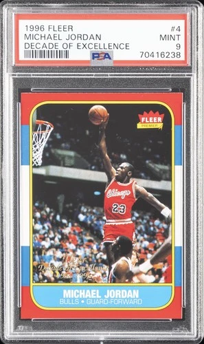 1996 FLEER DECADE OF EXCELLENCE #4 MICHAEL JORDAN PSA 9