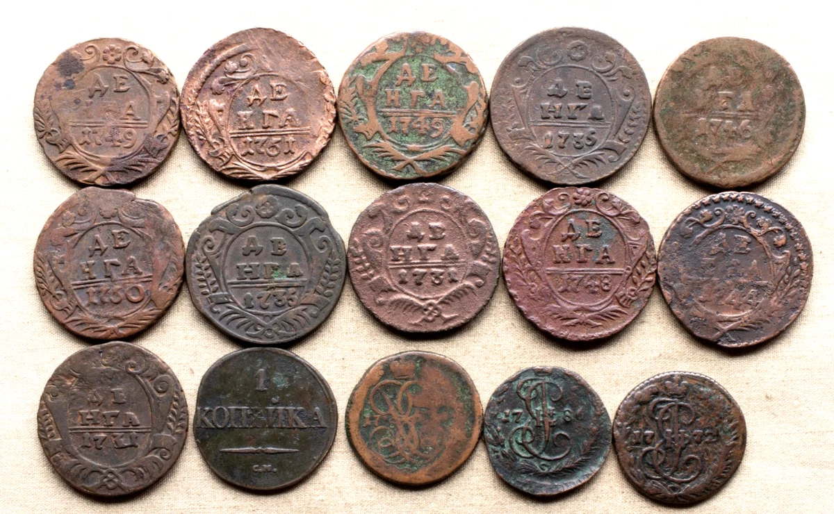 ロシア帝国　1731年　銅貨 铜1731 年俄罗斯硬币| eBay