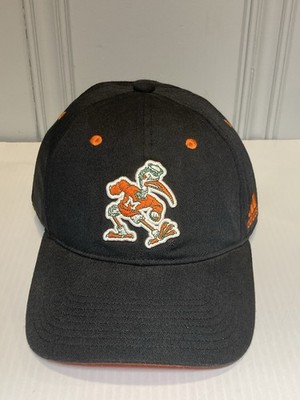 UNIVERSITY OF MIAMI HURRICANES ADIDAS Strapback SAMPLE HAT Cap Mascot Logo