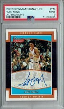PSA 9 MINT Yao Ming 2002 Bowman Signature #YM Rookie Card Auto