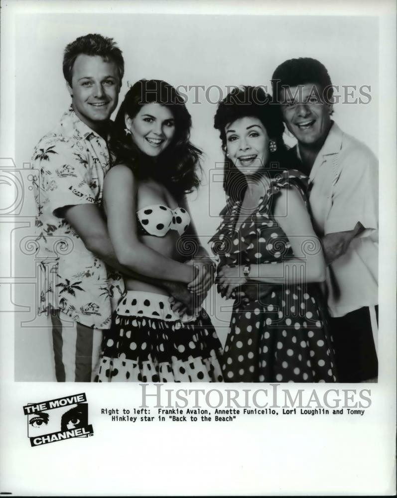 1988 Press Photo Frankie Avalon, Annette Funicello & others in Back To The Beach