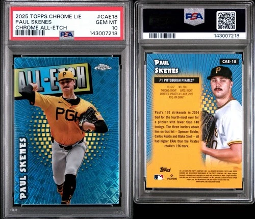 2025 Topps Chrome Logofractor Edition - All-Etch Paul Skenes #CAE-18 PSA 10!!