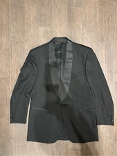 Pierre Balmain Black Satin Shawl Lapel Tuxedo Jacket