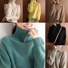Damen Winter  Rollkragenpullover Pulli Strickpullover Pullover Sweater