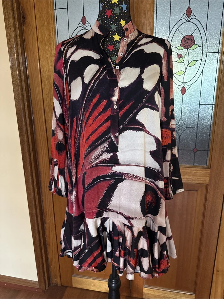 Alexander mcqueen Women’s Floral-print Mini Dress Made In Italy Size M - Image 3 of 4