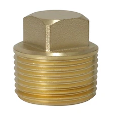 1) 3/4" MALE NPT PIPE PLUG, SQUARE HEAD, LEAD FREE BRASS, FUEL OIL GAS WATER