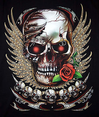 SKULL 3D T-SHIRT NEUES MOTIV M L XL XXL DEATH ROW RIDERS STREETWAeR BOUNCE