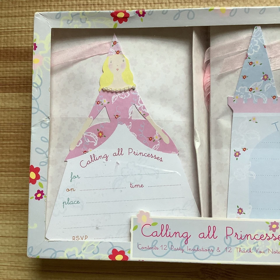 Meri Meri Princess Party Invitation Cards and Thank You Notes - 12 Each - NEW - Image 3 of 4