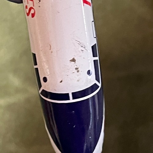 VINTAGE TWA AIRLINES BOEING 707 TIN LITHO TOY AIRPLANE 7" BY K KOYO KINZOKU - Picture 6 of 6
