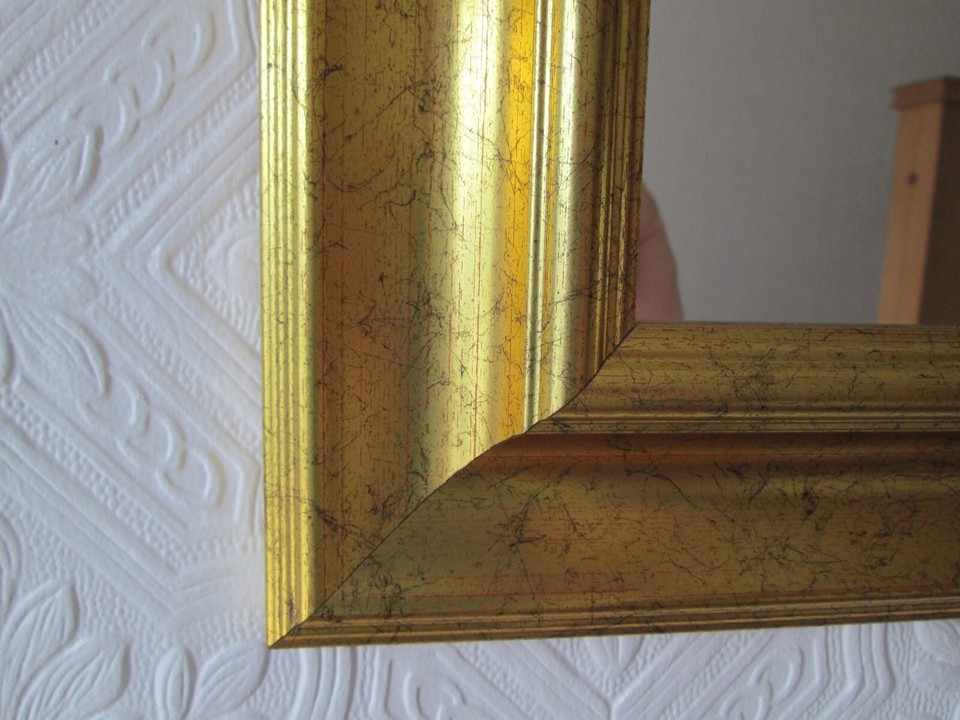 large gold framed rectangular wall mirror eBay