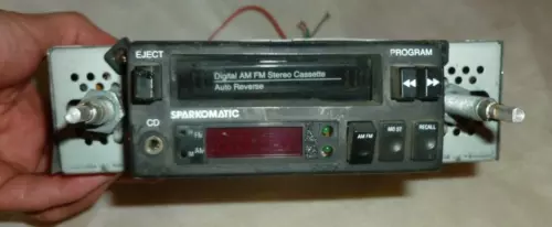 Vintage Sparkomatic AM/FM/Radio Cassette Car Stereo