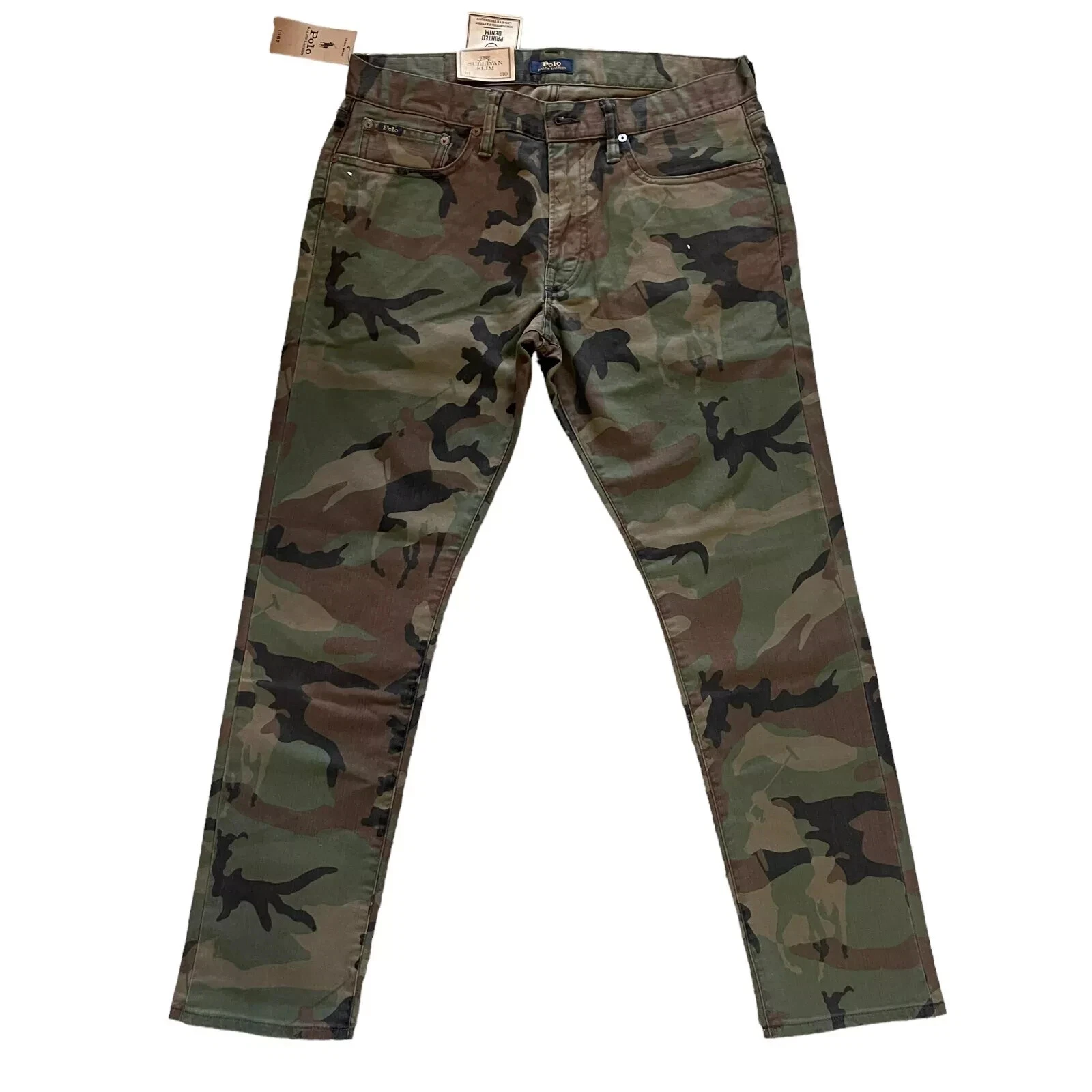 Polo Ralph Lauren Men's Sullivan Slim Straight Camouflage Stretch Denim Jeans