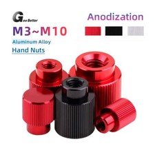 M3 M4 M5 M6 M8 M10 Blind Hole Knurled Thumb Nuts Aluminum Hand Grip Knobs Nut