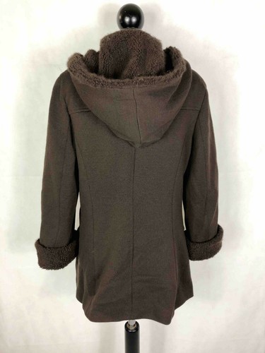 LUISA SPAGNOLI Montgomery Giacca Giaccone Donna Lana con Cappuccio Sz.M - 44 - Imagen 5 de 6