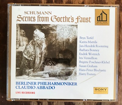 Robert Schumann Scenes From Goethe's Faust 2 CD GOLD SONY CLASSICS No Booklet