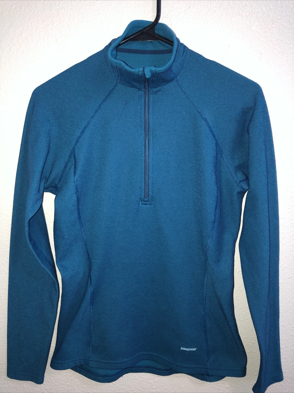 PATAGONIA Womens 1/4 Zip Capilene Performance Base Layer Shirt Top Small EUC