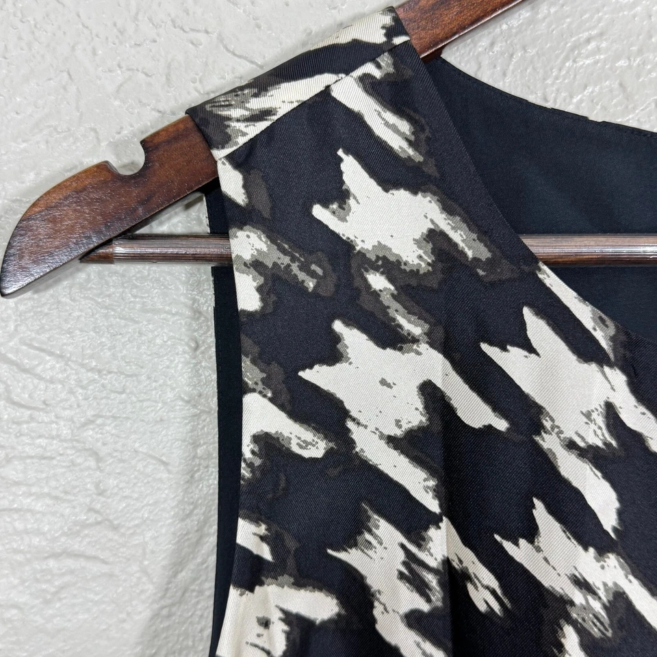 Vestido de seda con volantes J Crew 6 patas de gallo pata de lobo cambio mod preppy volantes retro Foto 4 de 4