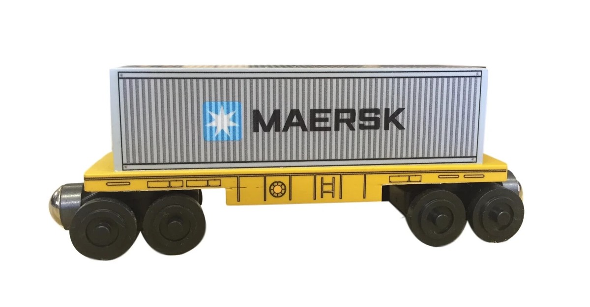 Wooden Whittle Shortline Railroad MAERSK SINGLE STACK INTERMODAL