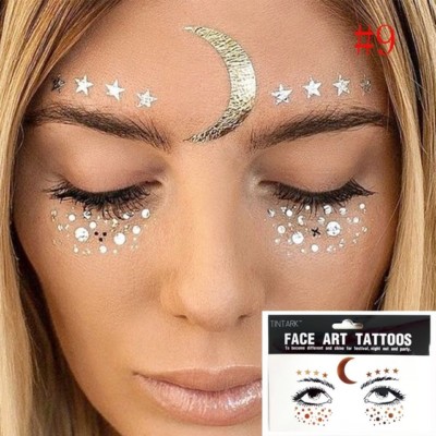 Bohemian Gesicht Körper Augen Kunst Schmuck Festival/Party/Rave 3D Tattoo Transfers UK