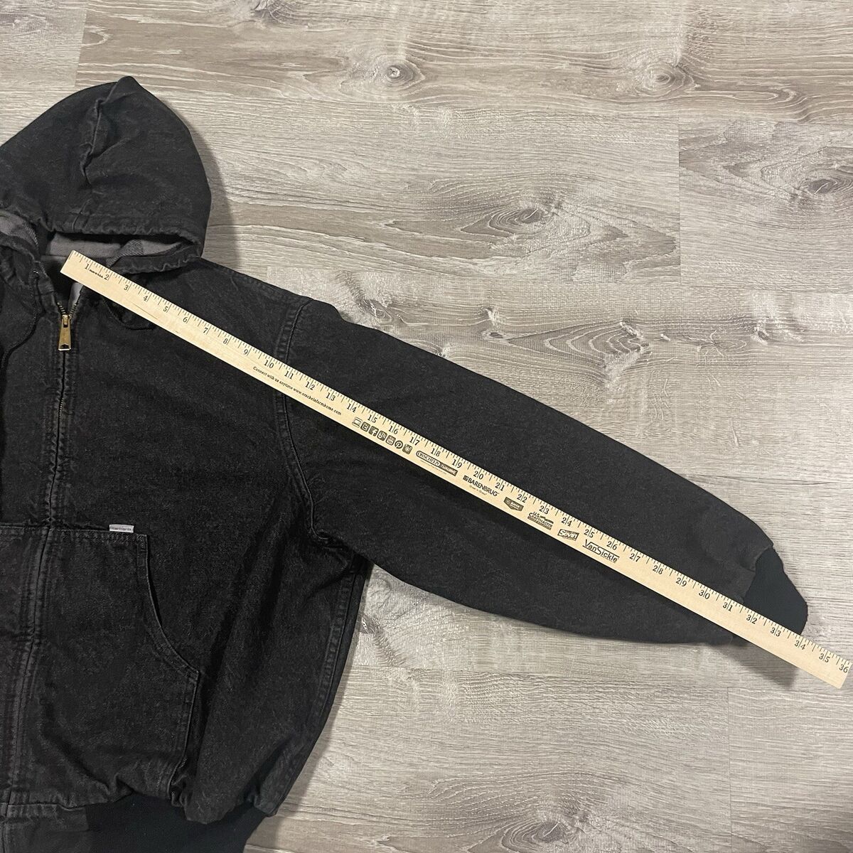 Vtg 80s Carhartt Jacket JF885 XXL Black Flannel Lined Hooded Vtg 80s Carhartt Jacket JF885 XXL Black Flannel Lined Hooded