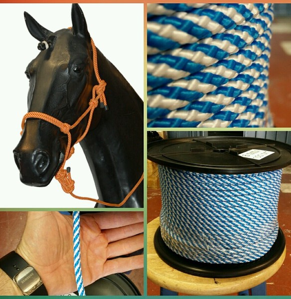 Driza cabo cuerda polipropileno 8mm x 100mts amarre cabezadas caballo ganaderia