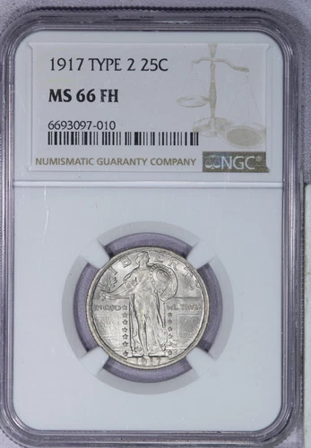 1917 Standing Liberty Quarter 25c NGC MS66 FH Type 2