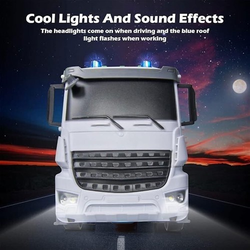 Remote Control Garbage Truck-Eco-Friendly Recycling Vehicle w/ Lights & Sounds - Picture 4 of 6