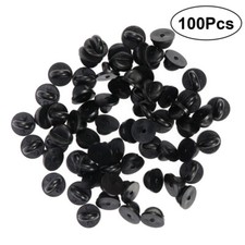 100PCS butterflies clutch pin backs Clutch Rubber Pin Backs Keepers Replacement