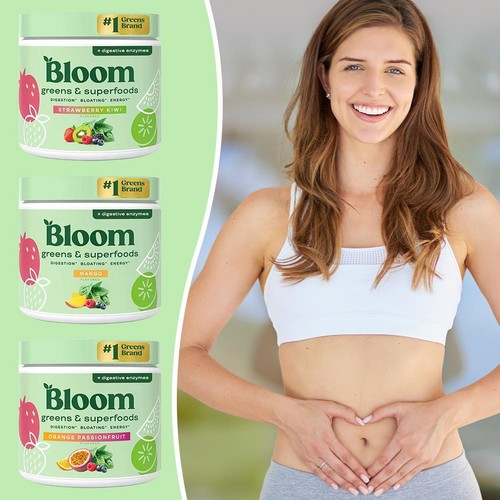 Bloom Greens & Superalimentos, Polvo con Sabor a Kiwi Fresa, 48 Porciones - Imagen 10 de 18