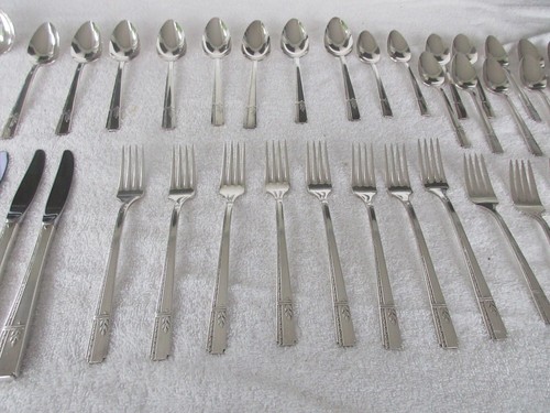 SET OF 51-~~Oneida Prestige Plate Grenoble Silverplate 1938 Flatware Set~~CLEAN! - Picture 5 of 16