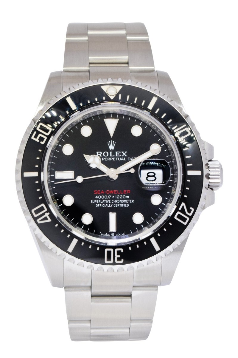Rolex Red Sea-Dweller Steel/Ceramic Black Dial Mens 43mm NEW B/P