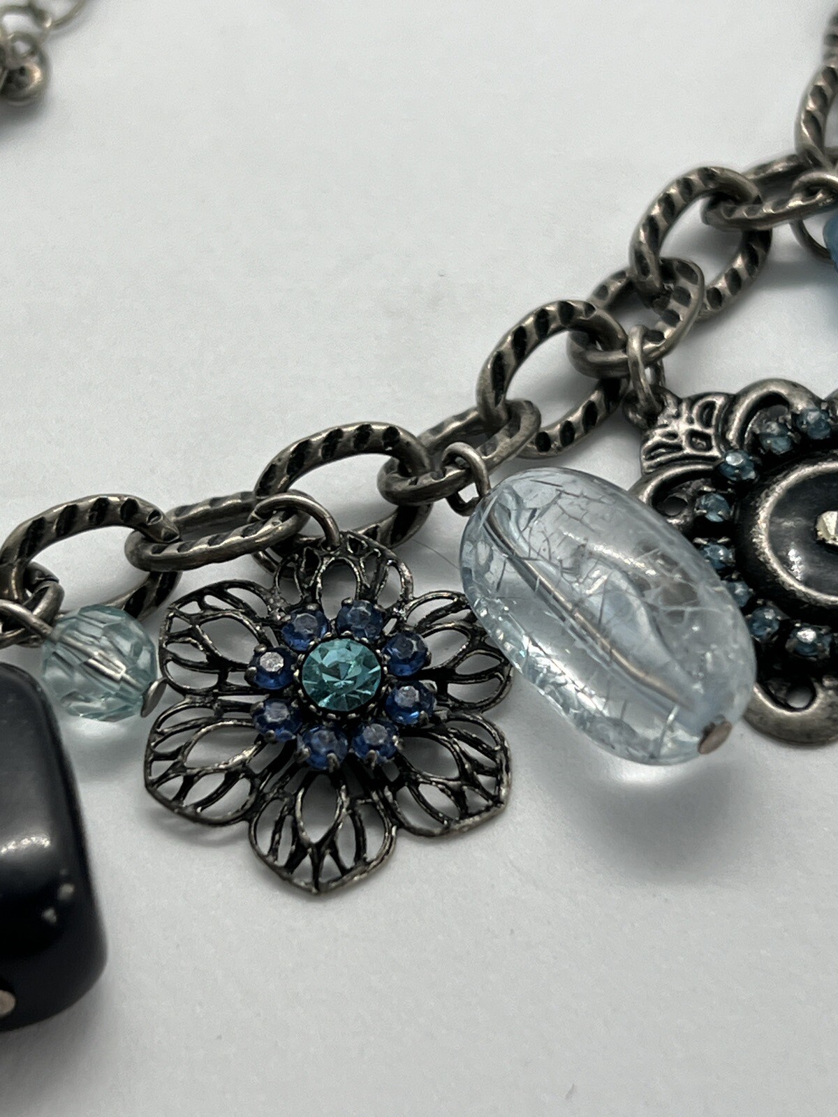 Stunning Thick Chained Charm Statement Necklace - image 8