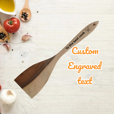 Custom Engraved Wooden Spatula Personalized Cooking gift Spoon Kitchen Utensils