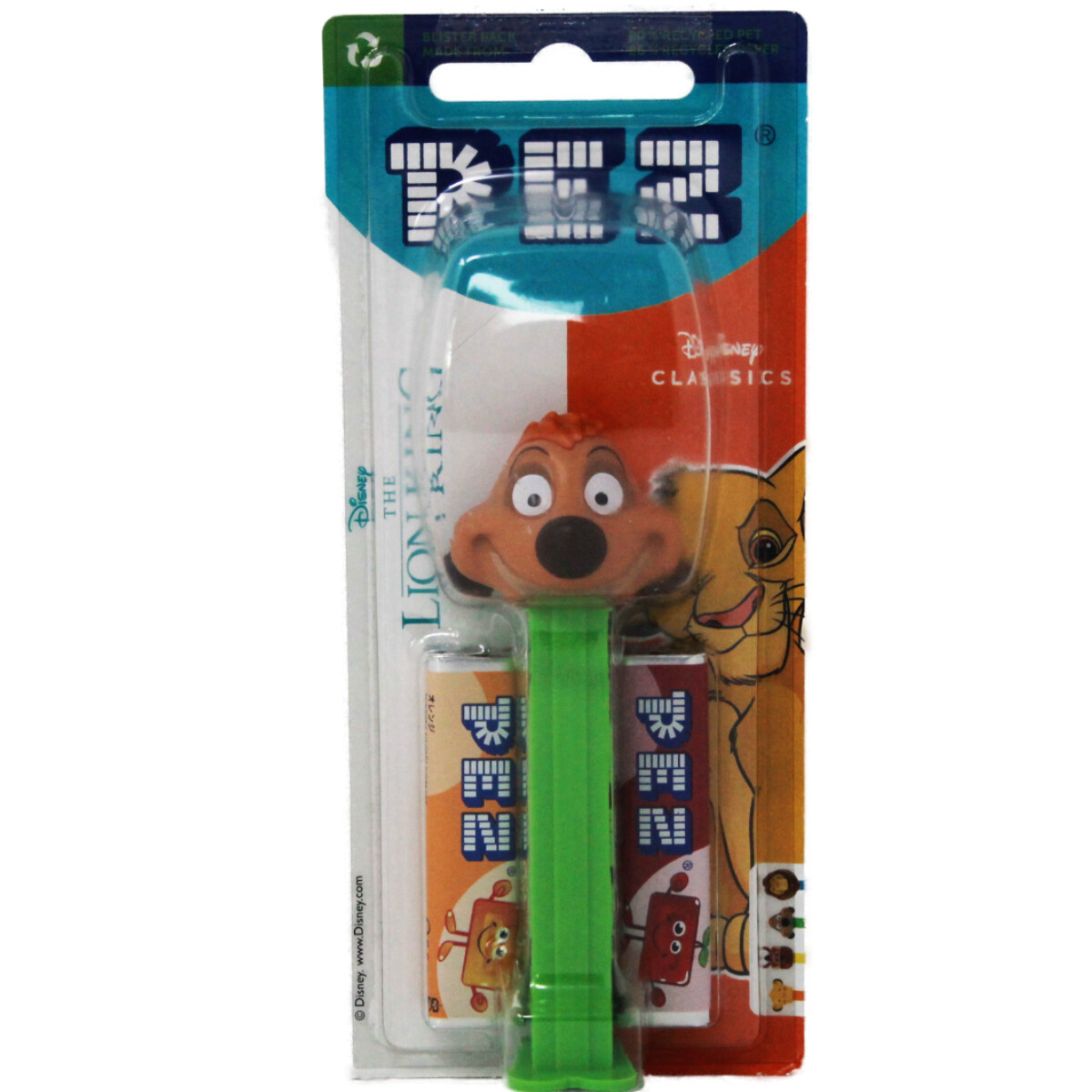 Figura De Caramelo PEZ Timón Con Dispensador Verde Y 2 Paquetes De Dulces 17g