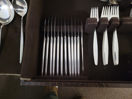 Cypress by Georg Jensen Sterling Silver Flatware Set Service 65 pcs Dinner - Picture 4 of 15