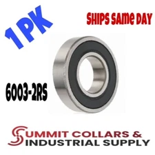 6003-2RS C3 EMQ Premium Rubber Sealed Ball Bearing, 17x35x10, 6003rs (1 QTY)