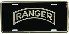 US ARMY RANGER HIGH QUALITY METAL LICENSE PLATE - MADE IN THE USA!