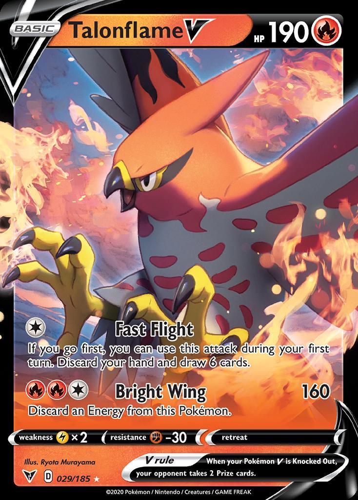 Pokemon Talonflame V (29/203) Vivid Voltage LP HOLO