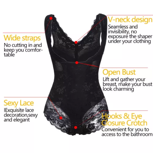 Damen Cincher Ganzkörpershaper Fajas Reductoras Colombianas Fitness Shapewear - Bild 4 von 22
