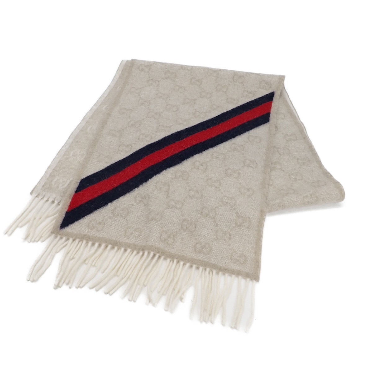 GUCCI ストライプ マフラー ☆新作☆ GUCCI ウールストール 570603 3G200 グッチ GG柄