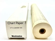 Westronics CT112434-00 Strip Chart Paper 12-3/8" x 100 FT Roll 0-200 Range