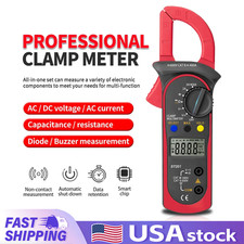 Digital Multimeter Tester AC DC Volt Ohm Amp Clamp Meter Auto Range LCD Handheld