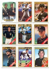 Lot Of (16) 1988 Topps Baseball Cards - Pittsburgh Pirates