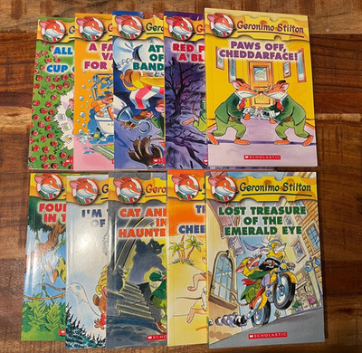Geronimo-Stilton-Reihe: 10 engl. Taschenbücher, Scholastic, Abenteuer