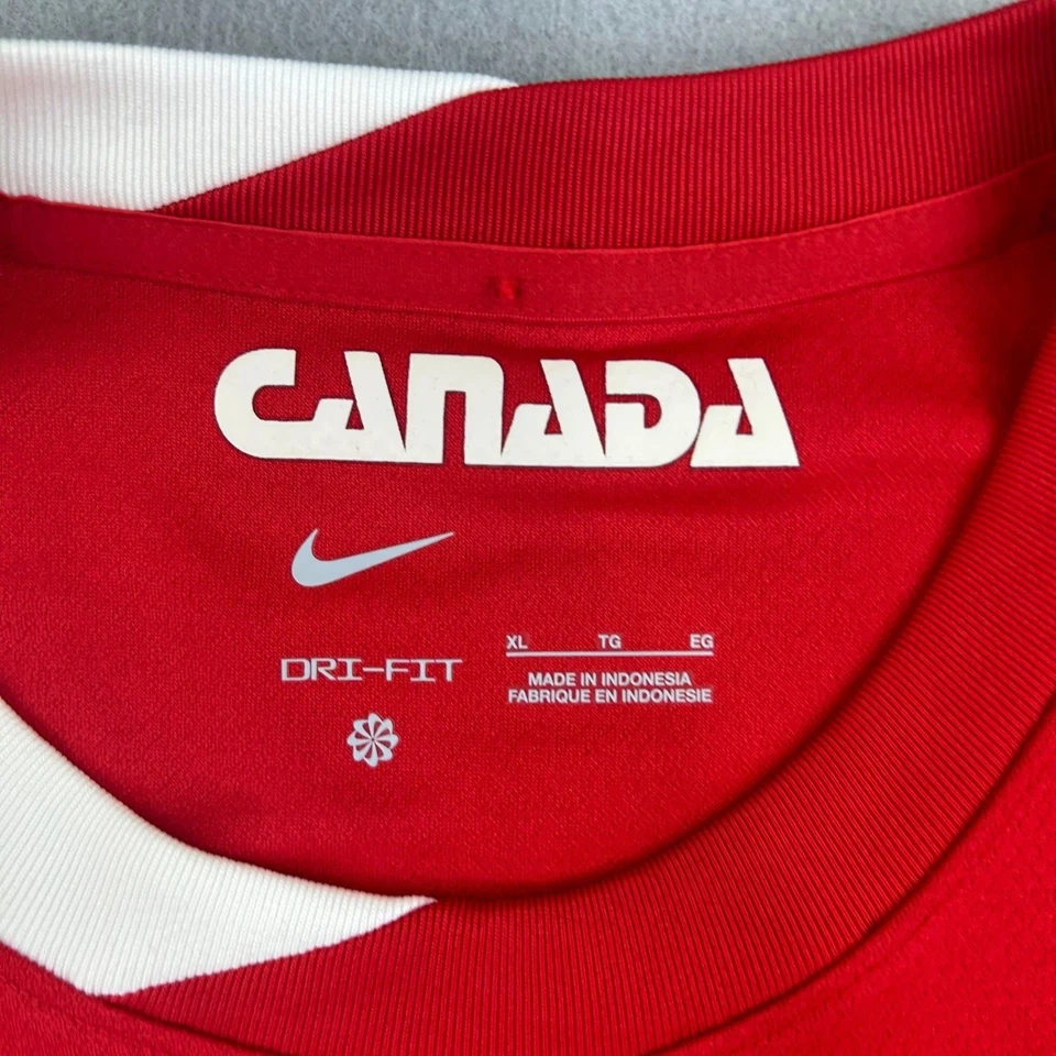 Nike Канада рубашка мужская XL красный DriFit короткие рукава футбол Джерси новый с Ярлыками - Изображение 2 из 4