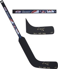 Spencer Knight USA Hockey Signed Mini Goalie Stick & 2020 WJC Gold Insc - LE 30