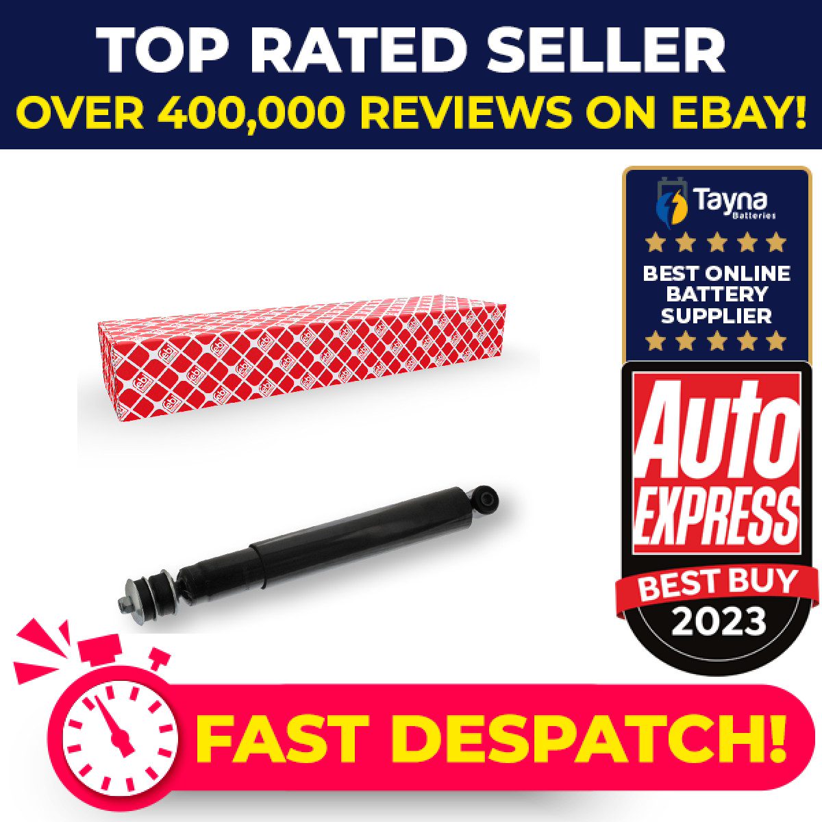 2x Shock Absorbers (Pair) Rear 20351 Febi Damper 1598105 1609005 Quality New