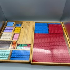 Math U See Integer Blocks Manipulatives Set With Wood Storage Cases hundreds too