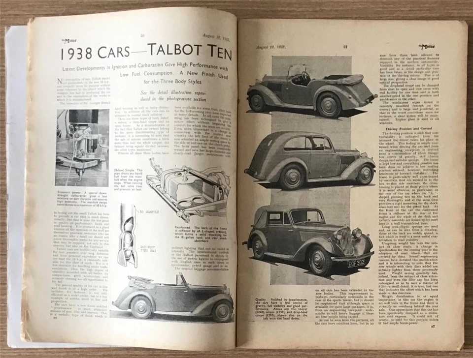 The MOTOR Magazine 10 Aug 1937 MONACO GRAND PRIX  Citroen Twelve Road Test - Image 3 of 4