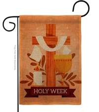 Holy Week Garden Flag Religious Hope Grace Peace Christian Easter House Decor